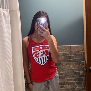 Nike racer back USA soccer tank